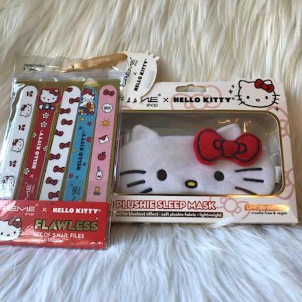 The Crème Shop x Hello Kitty Sleep Mask & Nail File Set